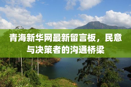 青海新華網(wǎng)最新留言板，民意與決策者的溝通橋梁