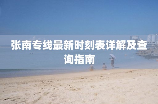 張南專線最新時刻表詳解及查詢指南