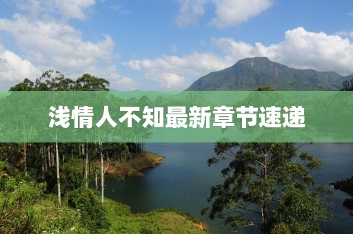 淺情人不知最新章節(jié)速遞