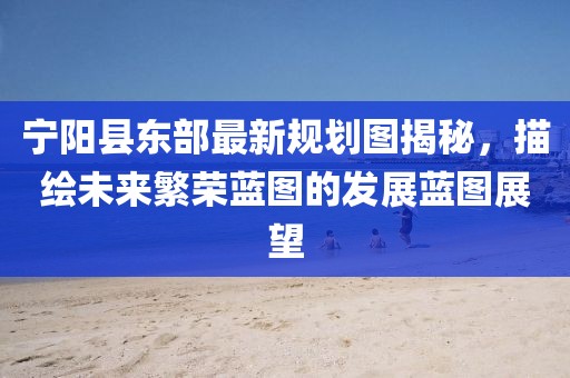 寧陽(yáng)縣東部最新規(guī)劃圖揭秘，描繪未來(lái)繁榮藍(lán)圖的發(fā)展藍(lán)圖展望