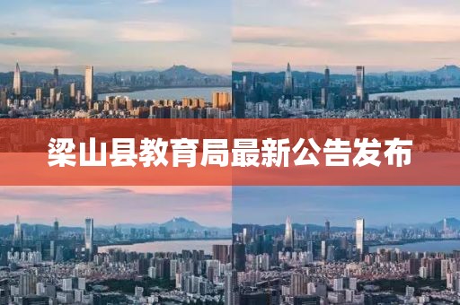 梁山縣教育局最新公告發(fā)布