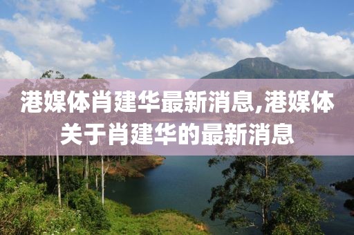 港媒體肖建華最新消息,港媒體關(guān)于肖建華的最新消息