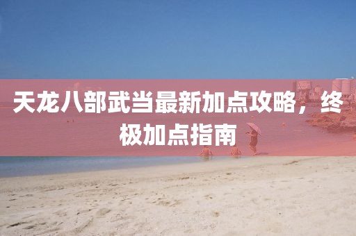 天龍八部武當(dāng)最新加點(diǎn)攻略，終極加點(diǎn)指南