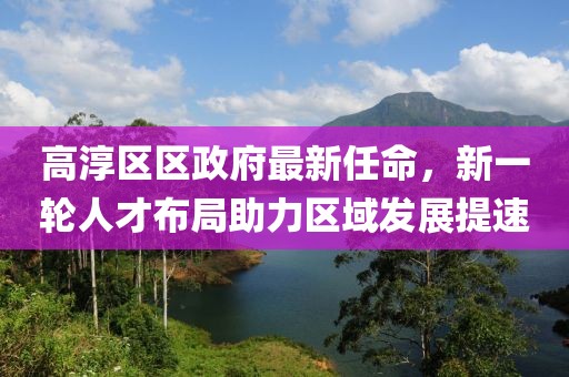高淳區(qū)區(qū)政府最新任命，新一輪人才布局助力區(qū)域發(fā)展提速