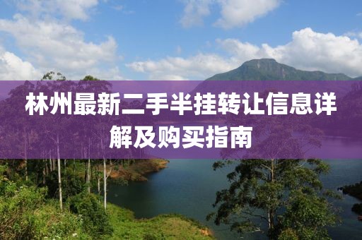 林州最新二手半掛轉(zhuǎn)讓信息詳解及購(gòu)買(mǎi)指南