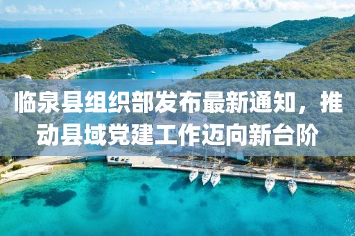 臨泉縣組織部發(fā)布最新通知，推動縣域黨建工作邁向新臺階