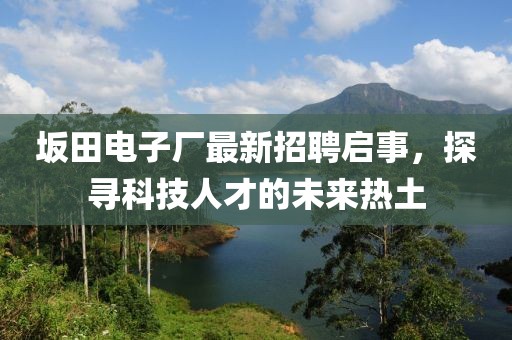 坂田電子廠最新招聘啟事，探尋科技人才的未來(lái)熱土