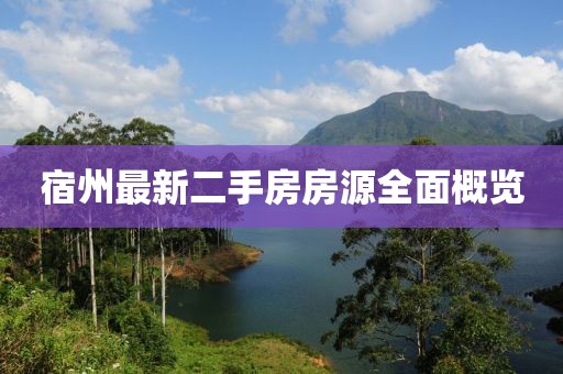 宿州最新二手房房源全面概覽