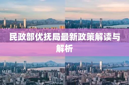 民政部優(yōu)撫局最新政策解讀與解析