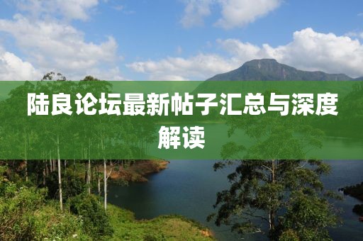 陸良論壇最新帖子匯總與深度解讀