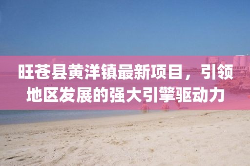 旺蒼縣黃洋鎮(zhèn)最新項目，引領(lǐng)地區(qū)發(fā)展的強大引擎驅(qū)動力