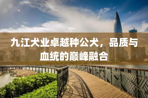 九江犬業(yè)卓越種公犬，品質(zhì)與血統(tǒng)的巔峰融合