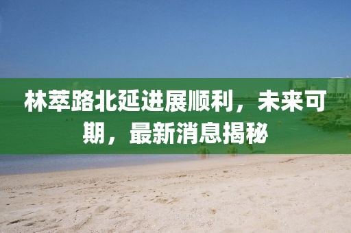 林萃路北延進(jìn)展順利，未來可期，最新消息揭秘