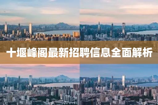 十堰峰閣最新招聘信息全面解析