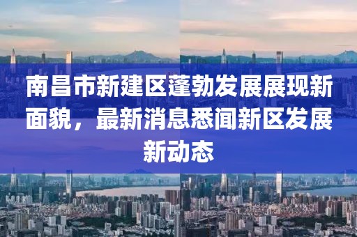 南昌市新建區(qū)蓬勃發(fā)展展現(xiàn)新面貌，最新消息悉聞新區(qū)發(fā)展新動(dòng)態(tài)