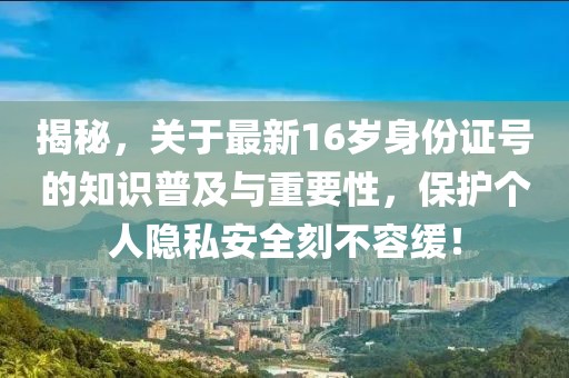 揭秘，關于最新16歲身份證號的知識普及與重要性，保護個人隱私安全刻不容緩！