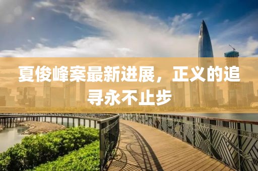 夏俊峰案最新進(jìn)展，正義的追尋永不止步