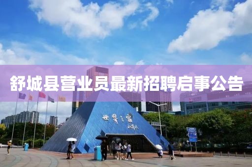 舒城縣營業(yè)員最新招聘啟事公告