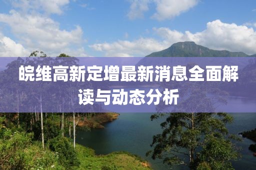 皖維高新定增最新消息全面解讀與動(dòng)態(tài)分析