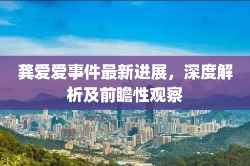 龔愛愛事件最新進(jìn)展，深度解析及前瞻性觀察
