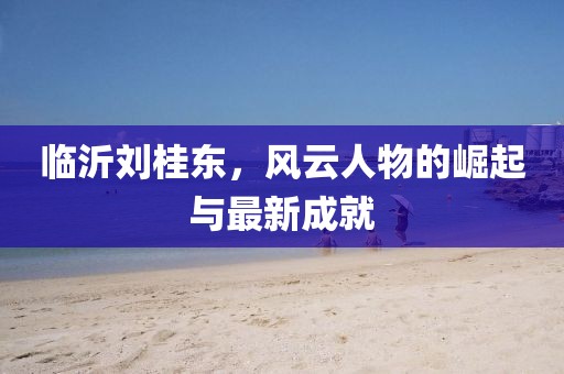 臨沂劉桂東，風(fēng)云人物的崛起與最新成就