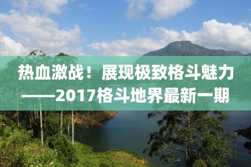 熱血激戰(zhàn)！展現(xiàn)極致格斗魅力——2017格斗地界最新一期