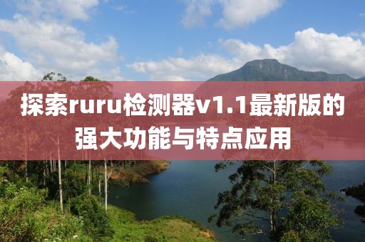 探索ruru檢測(cè)器v1.1最新版的強(qiáng)大功能與特點(diǎn)應(yīng)用