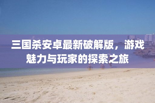 三國(guó)殺安卓最新破解版，游戲魅力與玩家的探索之旅