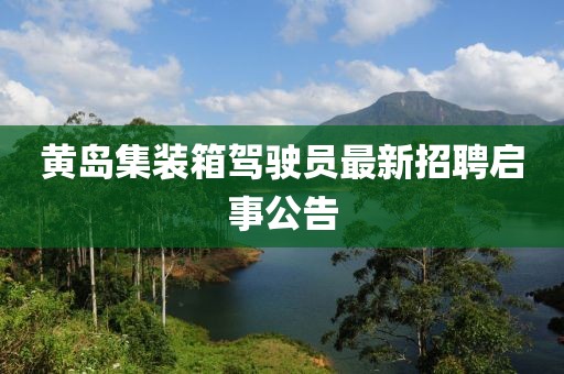 黃島集裝箱駕駛員最新招聘啟事公告
