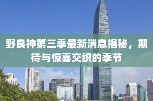 野良神第三季最新消息揭秘，期待與驚喜交織的季節(jié)
