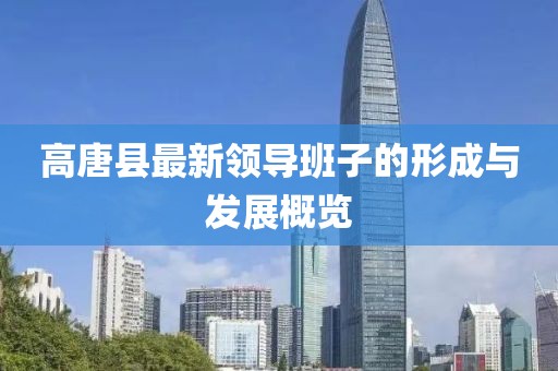 高唐縣最新領(lǐng)導(dǎo)班子的形成與發(fā)展概覽