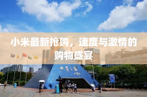 小米最新?lián)屬?gòu)，速度與激情的購(gòu)物盛宴