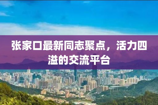 張家口最新同志聚點(diǎn)，活力四溢的交流平臺(tái)