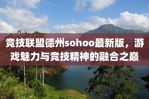 競(jìng)技聯(lián)盟德州sohoo最新版，游戲魅力與競(jìng)技精神的融合之巔