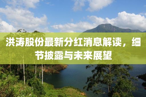 洪濤股份最新分紅消息解讀，細(xì)節(jié)披露與未來展望