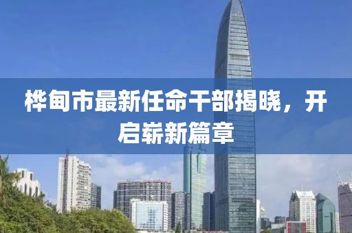 樺甸市最新任命干部揭曉，開啟嶄新篇章