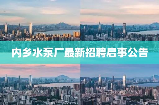 內(nèi)鄉(xiāng)水泵廠最新招聘啟事公告