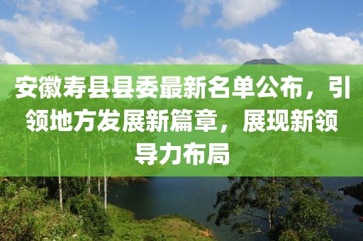 安徽壽縣縣委最新名單公布，引領(lǐng)地方發(fā)展新篇章，展現(xiàn)新領(lǐng)導(dǎo)力布局