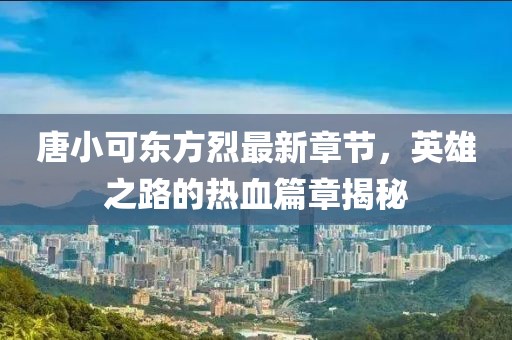 唐小可東方烈最新章節(jié)，英雄之路的熱血篇章揭秘