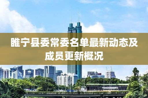 睢寧縣委常委名單最新動態(tài)及成員更新概況