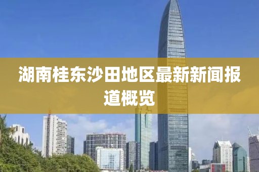 湖南桂東沙田地區(qū)最新新聞報道概覽