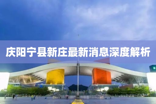 慶陽寧縣新莊最新消息深度解析