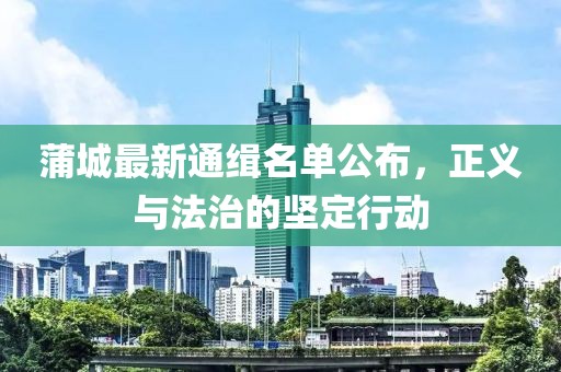 蒲城最新通緝名單公布，正義與法治的堅(jiān)定行動(dòng)