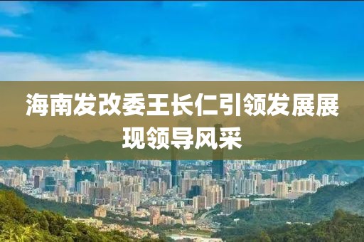 海南發(fā)改委王長仁引領(lǐng)發(fā)展展現(xiàn)領(lǐng)導風采