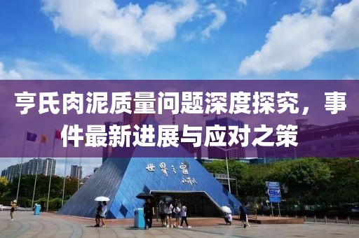 亨氏肉泥質量問題深度探究，事件最新進展與應對之策