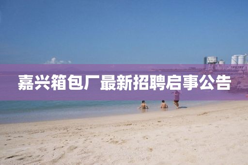 嘉興箱包廠最新招聘啟事公告