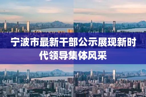 寧波市最新干部公示展現(xiàn)新時代領(lǐng)導(dǎo)集體風(fēng)采