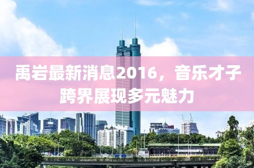 禹巖最新消息2016，音樂(lè)才子跨界展現(xiàn)多元魅力