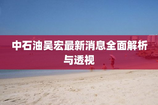 中石油吳宏最新消息全面解析與透視