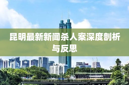 昆明最新新聞殺人案深度剖析與反思